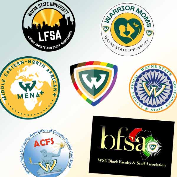 logos of various Wayne State Employee Engagement Groups